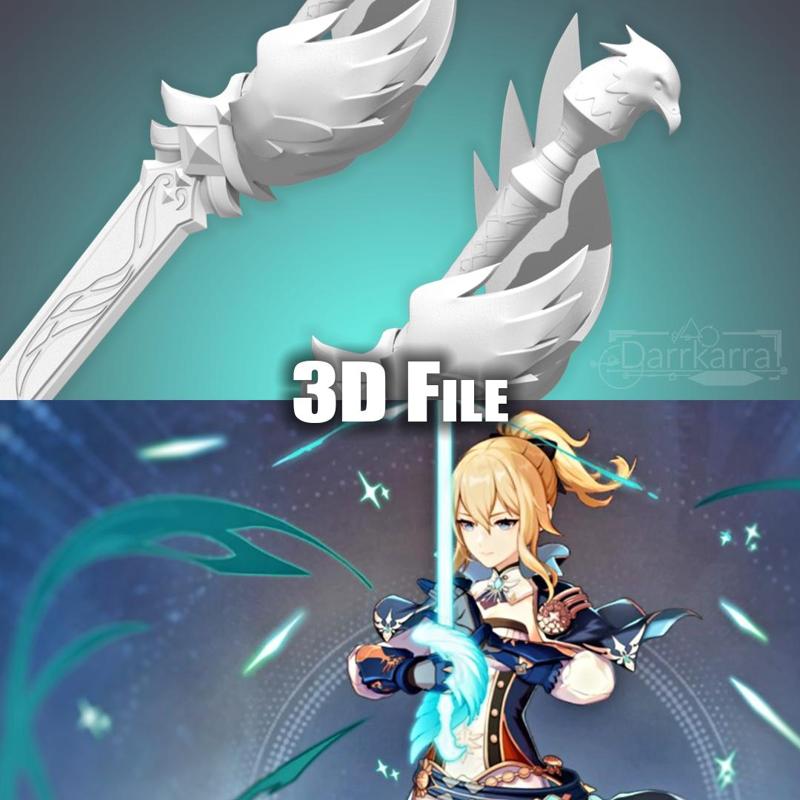 Favonius Sword Genshin Impact STL