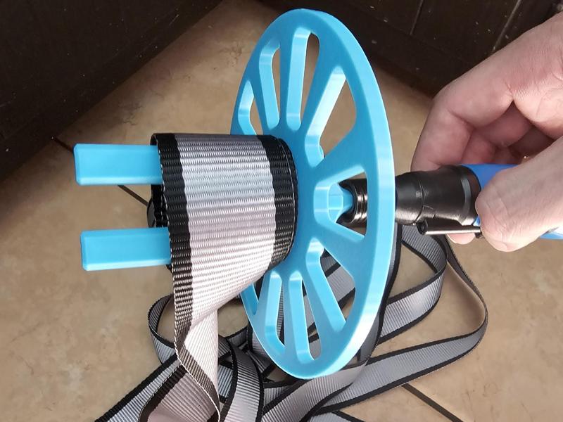 Guided ratchet strap winder 1/4 inch shank