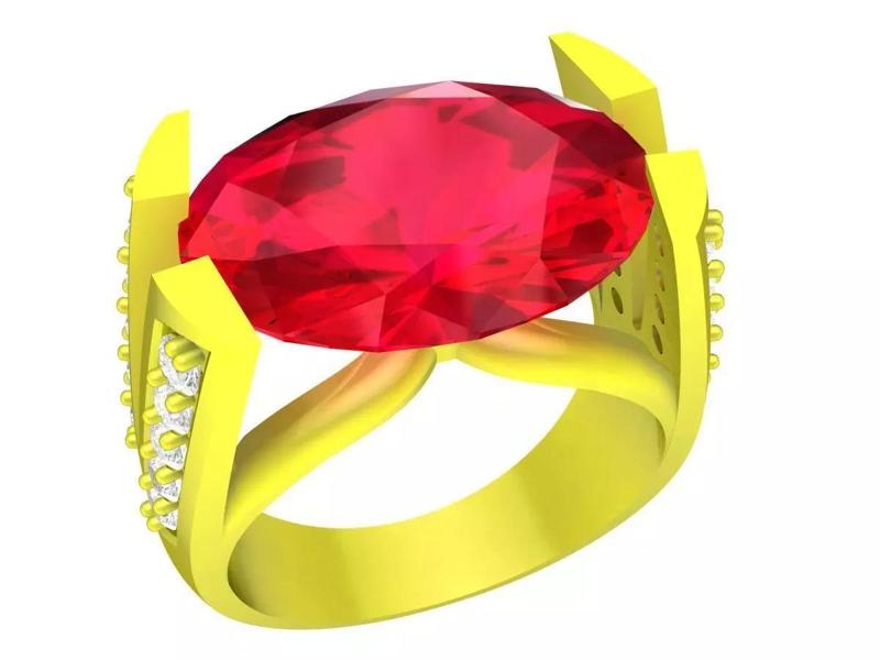 5013 big diamond oval fashion women ring