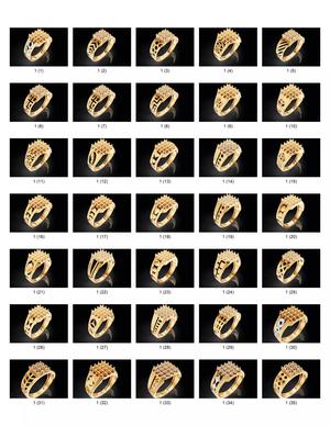 50 Gents Rings  3DM  STL Jewelry CAD Files Collection