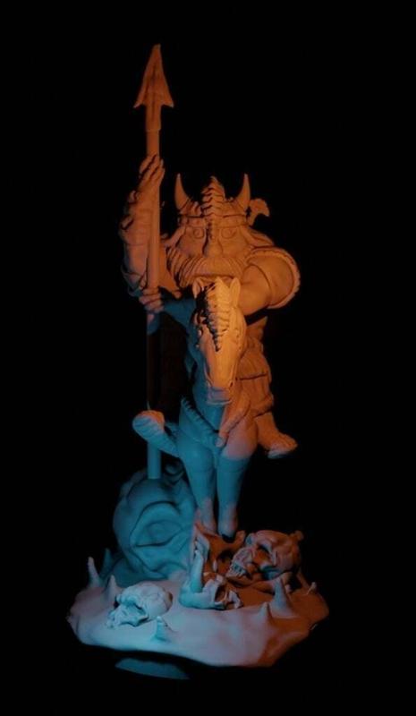 Dwarf Equestrian spearman of the Stormlord clan