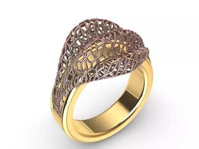 abstract shape jali ring stl ring