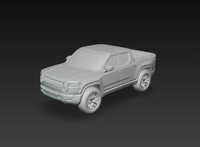Rivian R1T – Modelo 3D de Camioneta Pickup Eléctrica para Impresión 3D