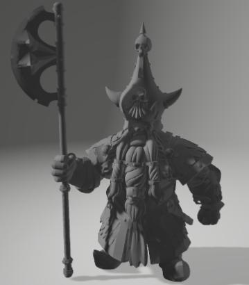 Chaotic Dwarf Halberd Warrior