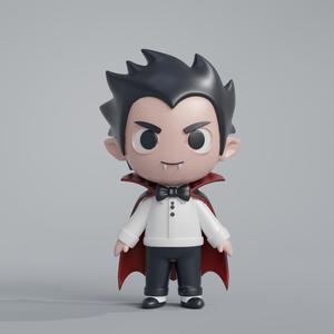 Conde Drácula Chibi 3D Model STL