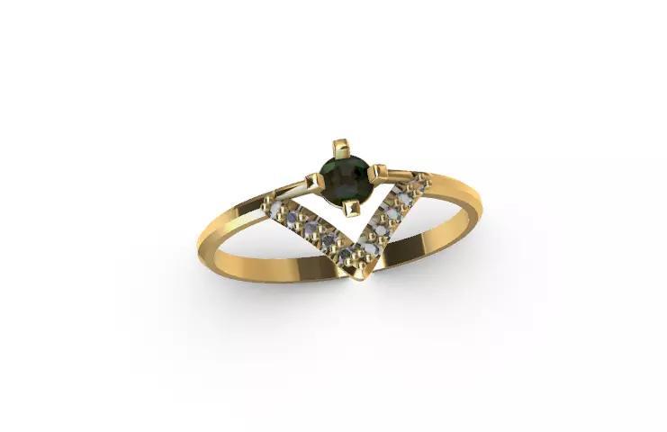 Anillo solitario para dama-mujer -v-