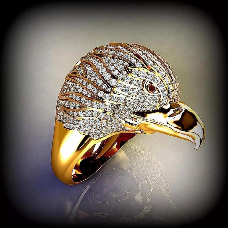 Eagle Diamond Ring Bird Ring
