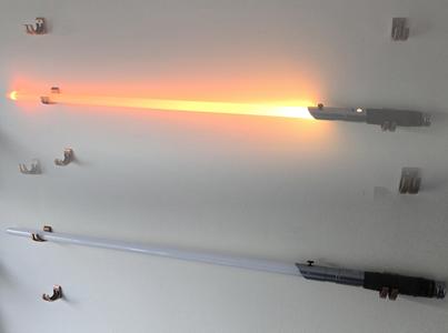 Duelling Lightsaber Wall Mounts Stl file