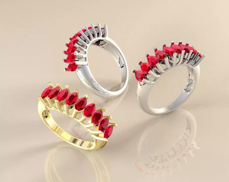 Anel 9 Pedras Navete Martell 20033