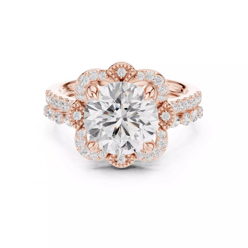 Round and Marquise Diamond Art Deco Woman Ring Set 3DM STL Video