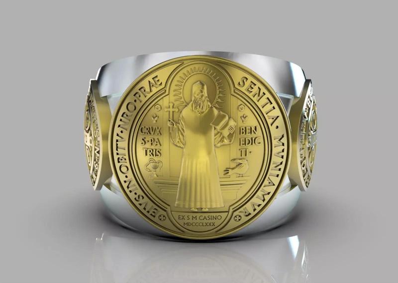 Saint Benedict Ring with Saint Michael