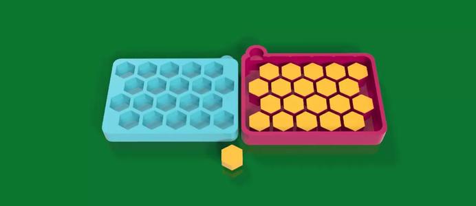 20 Cavity Hexagon Versatile Mold  Compact  Craft Friendly