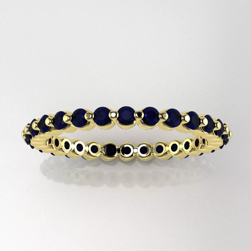 Round Stone Classic Eternity Band - Shared Prong