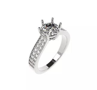 Claw and Pave Set Ring