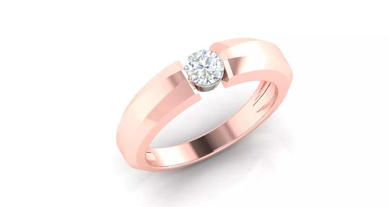 Rose gold -Diamond Ring- 3DM AND STL File  - DC LR-0800