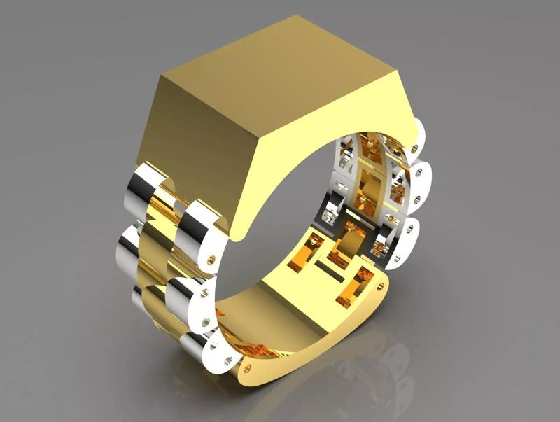 Luxury man Rolex design diamond ring model ror0050