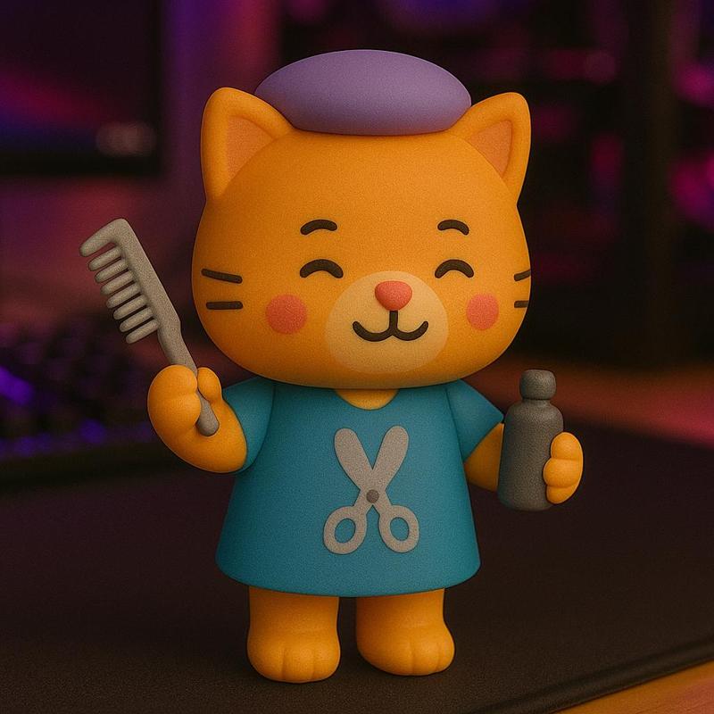 Bobbie Goods STL - Hairdresser Cat
