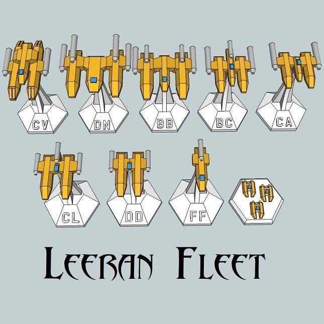MicroFleet Leeran Fleet Starship Pack