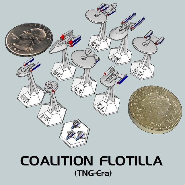 MicroFleet TNG-Era Coalition Flotilla Starship Pack
