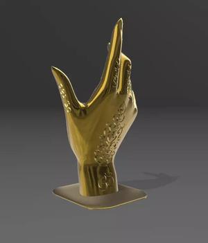 HAND RING HOLDER JEWELRY MANDALA OM