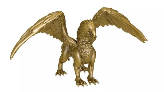 Assyrian eagle and lion combined statue