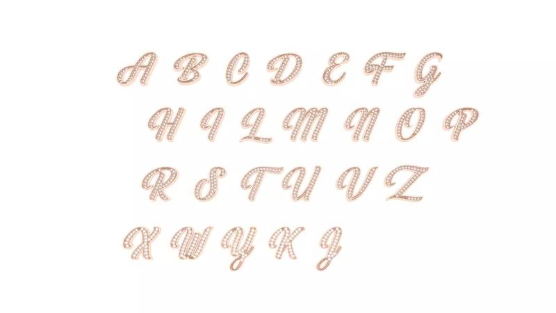 ALPHABET LETTERS UPPER CASE LOWER CASE FOR JEWELRY