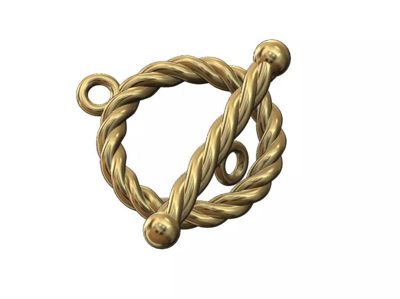 Braided wire Toggle Clasp