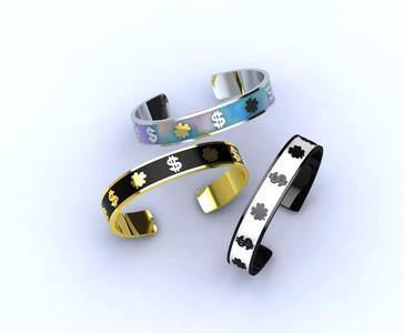 jewelry band good luck  dollars 3D print model