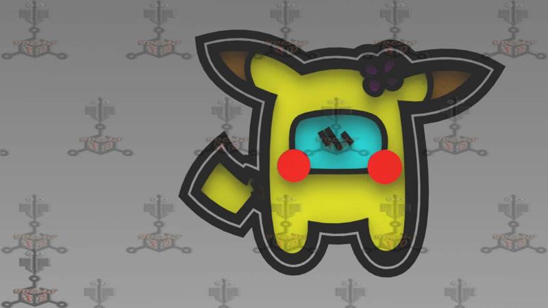 Pokeamong Pikachu Cookie Cutter