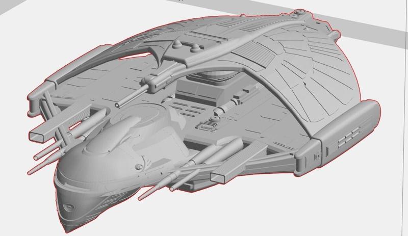 Romulan Carrier - warbird type star trek transport ship
