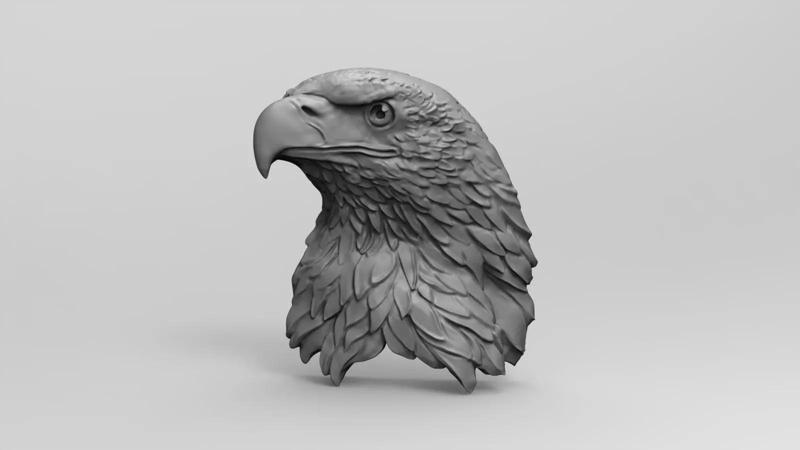 3D model RELIEF HEAD EAGLE