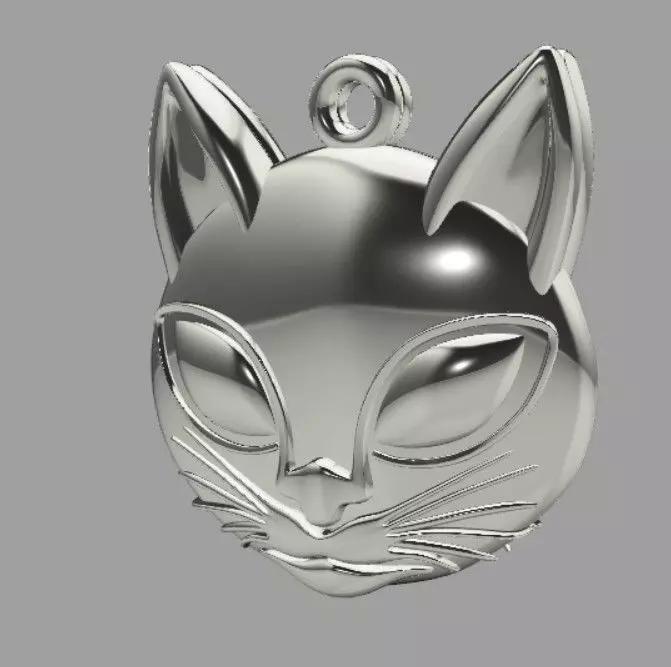 Cat pendant double face