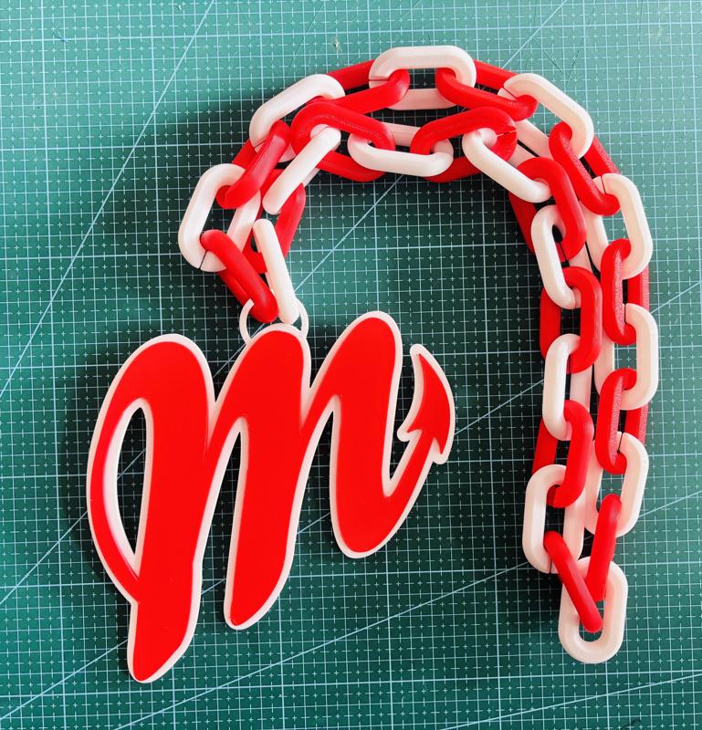 MEXICO RED DEVILS SHIELD CHAIN