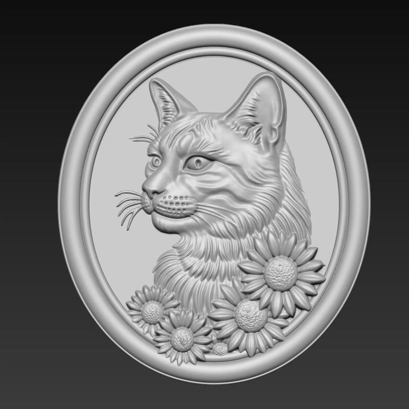 Cat Head Pendant A87