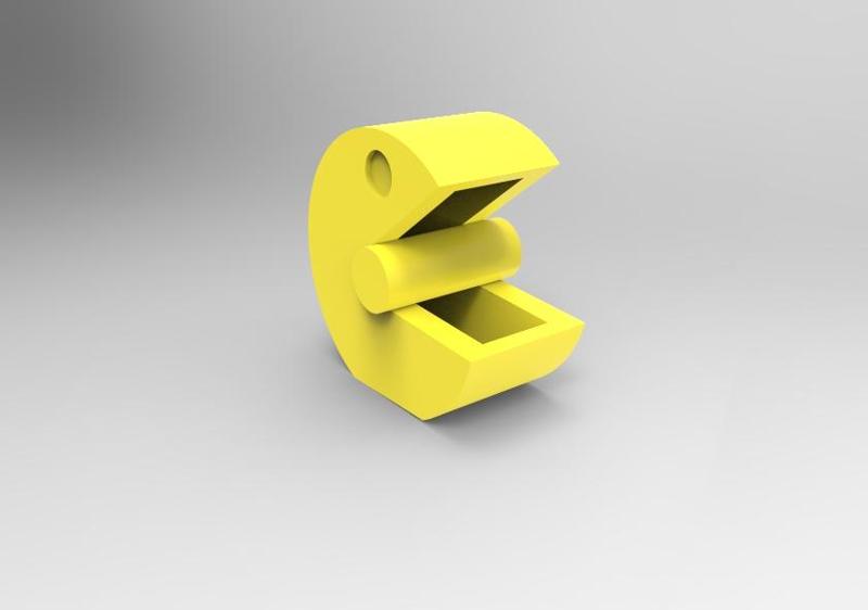 Adhesive pacman tape holder