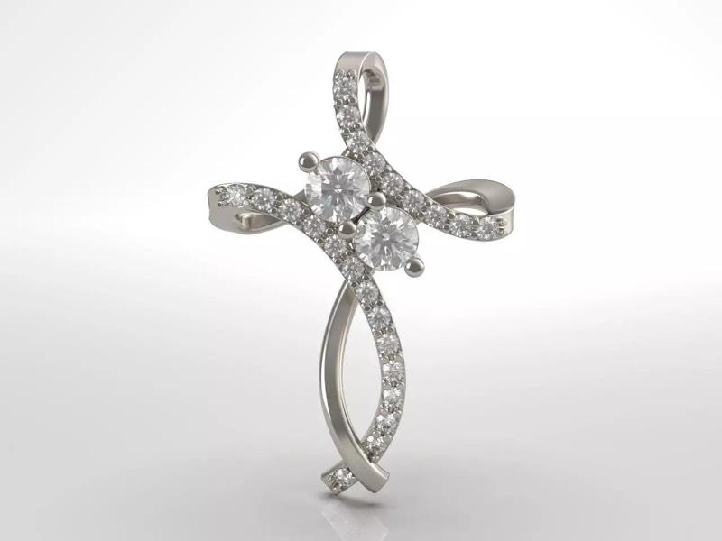 Cross pendant twist ready for print