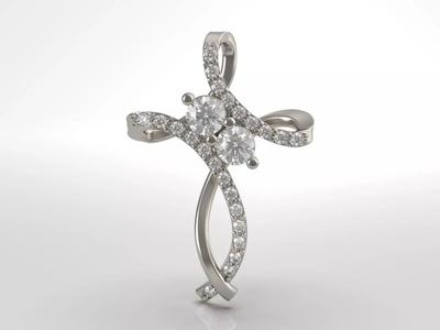 Cross pendant twist ready for print