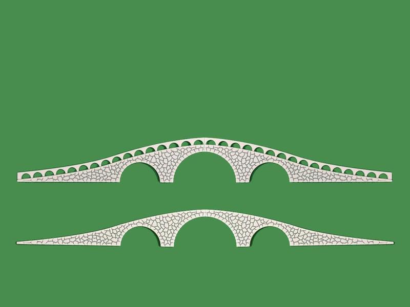 STONE FOOT BRIDGE 1:87 HO SCALE