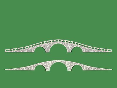 STONE FOOT BRIDGE 1:87 HO SCALE