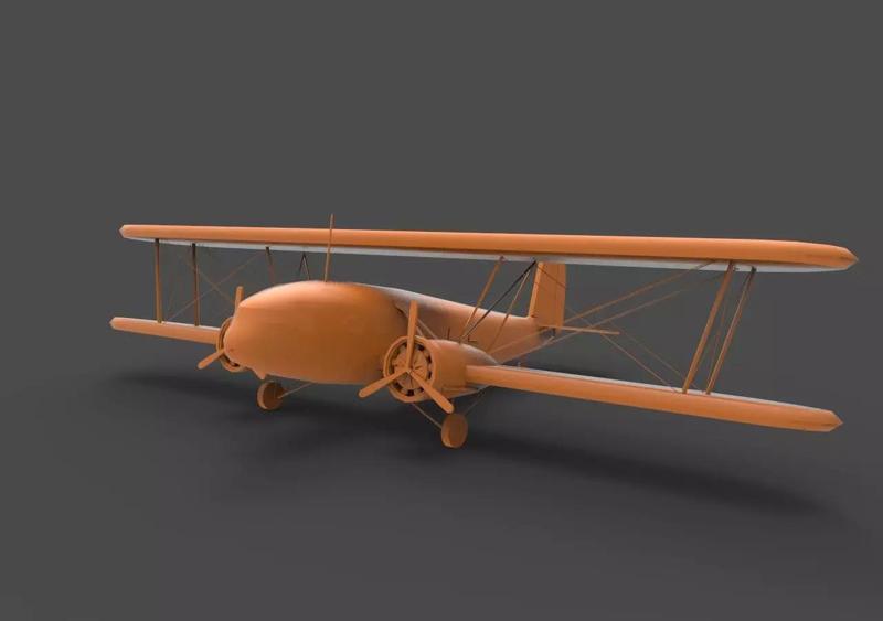 Curtiss-Wright orange biplane