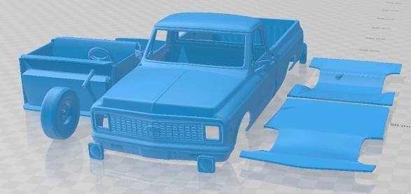 Chevrolet C10 Cheyenne Pickup 1971 Printable Car