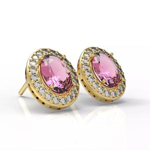 Oval cut Earring with Diamonds Brinco oval com Diamantes