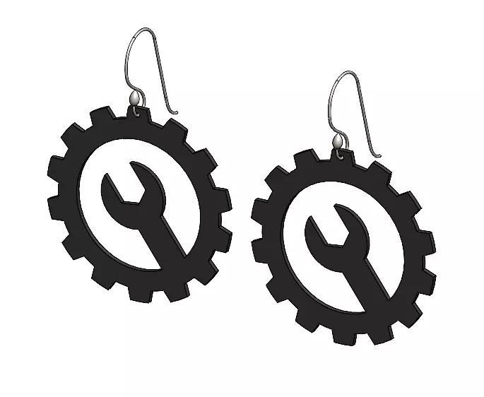 Gear  Wrench Earrings