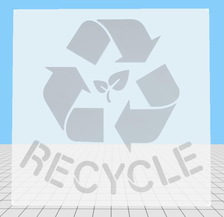 recycle sign tile