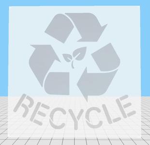 recycle sign tile