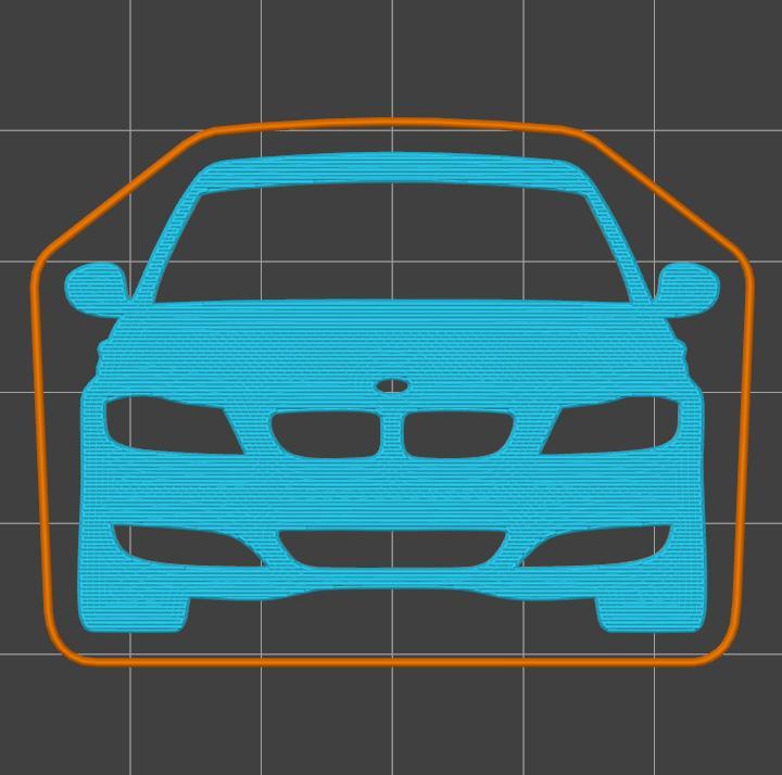 BMW E90 E91 2004-2013 key silhouette