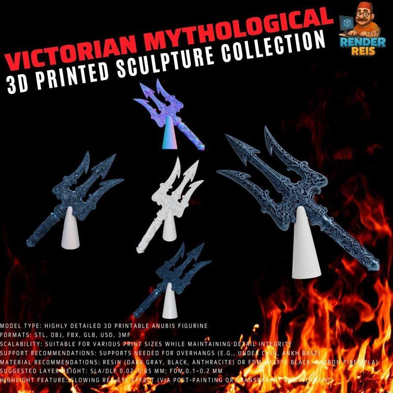 Poseidon's Trident - Detailed Mythological Weapon