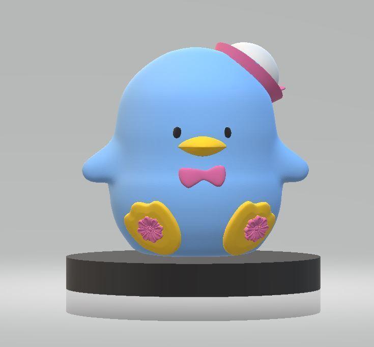 chubby cartoon penguin 3D printable model