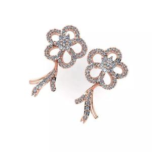 light Wight white gold diamond Earring-Nk-71ER