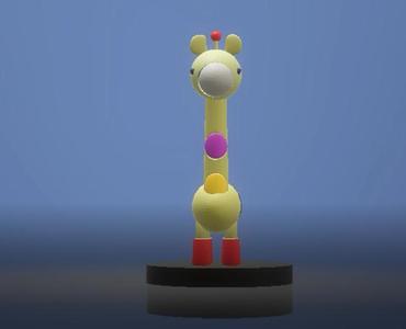 3D giraffe character 3d printable m0del